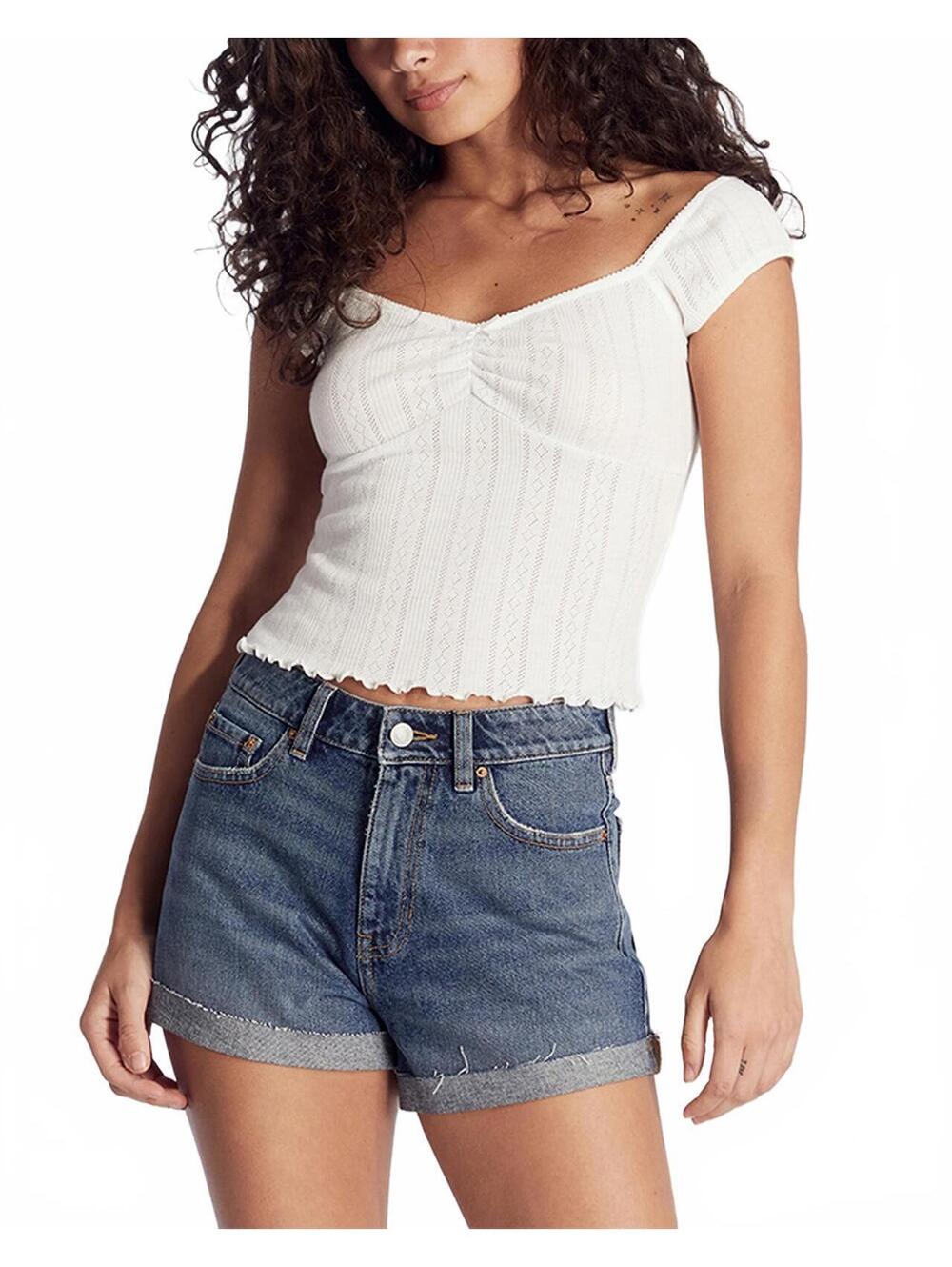 Pacsun Dark Indigo Roll Cuff Denim Mom Shorts NWT Julieta Size 26